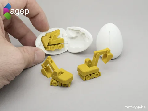Diritech3D Sürpriz Yumurta Mini Ekskavatör