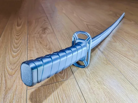Diritech3D Katana Kılıç Dekoratif Masaüstü Figürü - Dikey Standlı Samuray Kılıcı