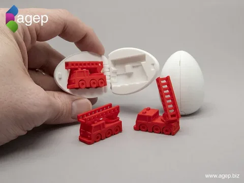 Diritech3D Sürpriz Yumurta Mini İtfaiye Aracı