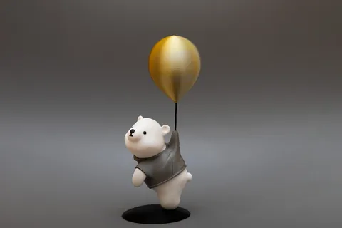 Diritech3D Balonlu Sevimli Ayıcık Dekoratif Figür