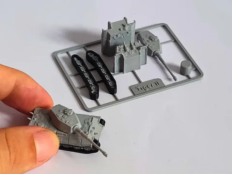 Diritech3D Tiger II Tank Geçmeli Maket Kiti