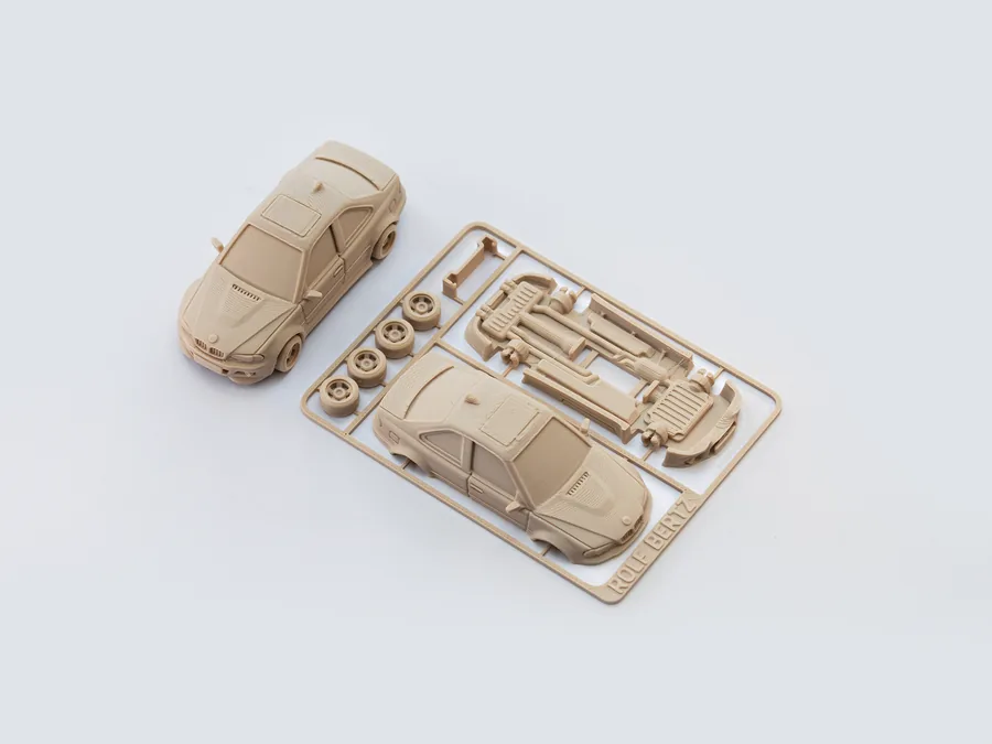 Diritech3D BMW E46 Ferrari F40 Competizione Golf GTI MK2 Tuning 3'lü Kit Card Model Araba Seti – fotoğraf 1