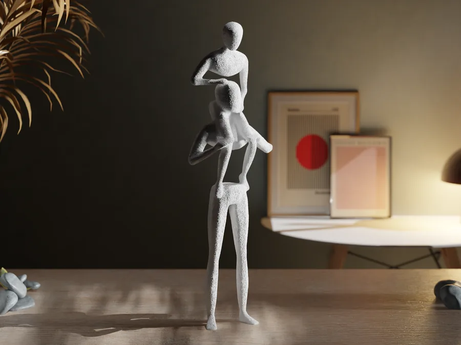 Diritech3D Aile Dengesi Soyut Dekoratif Heykel Biblo – fotoğraf 1