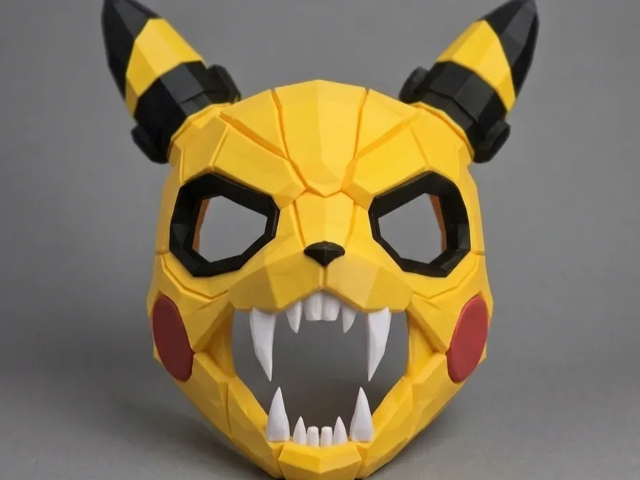 Diritech3D Korku Pikachu Maskesi – fotoğraf 1